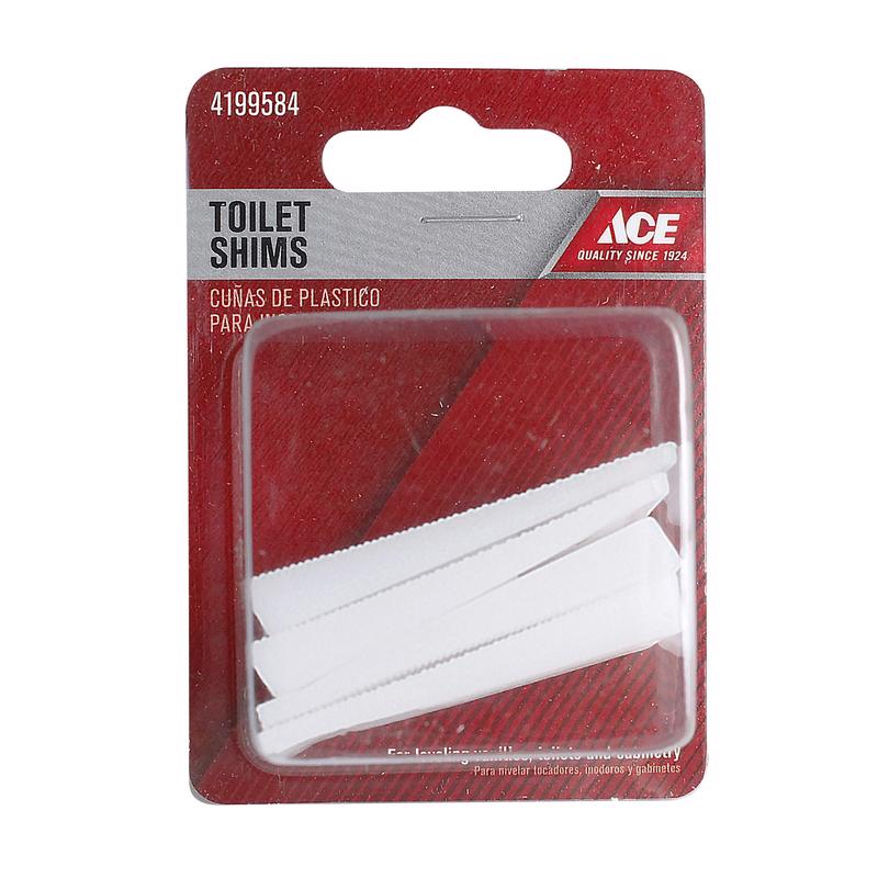 Ace Toilet Shims White Plastic