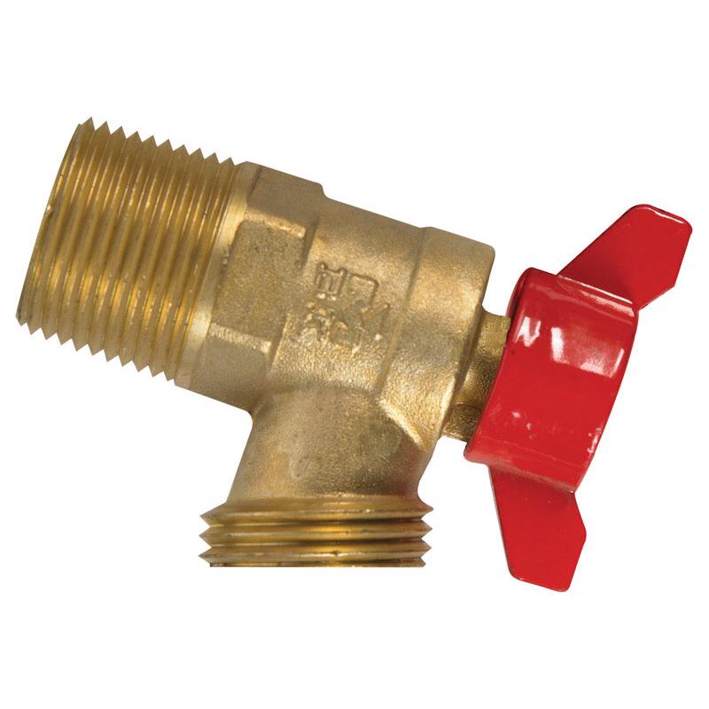 Homewerks 3/4 in. MIP X 3/4 in. MHT Brass Boiler Drain