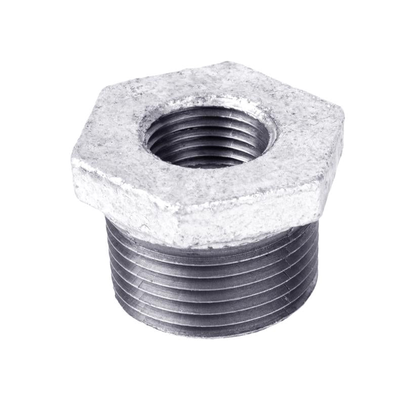 STZ Industries 1/4 in. MIP each X 1/8 in. D FPT Galvanized Malleable Iron Hex Bushing