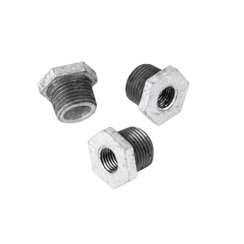 STZ Industries 1-1/4 in. MIP each X 1/2 in. D FIP Galvanized Malleable Iron Hex Bushing