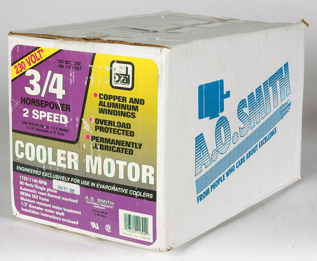 EVAP CLR MOTOR 3/4HP BLK