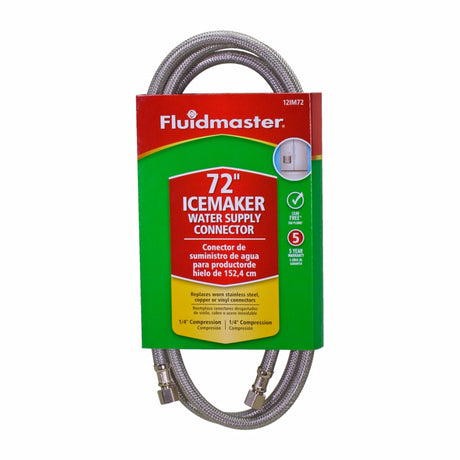 Fluidmaster 1/4 in. Compression X 1/4 in. D Compression 72 in. Stainless Steel Ice Maker Supply Line
