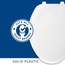 Bemis Elongated White Plastic Toilet Seat