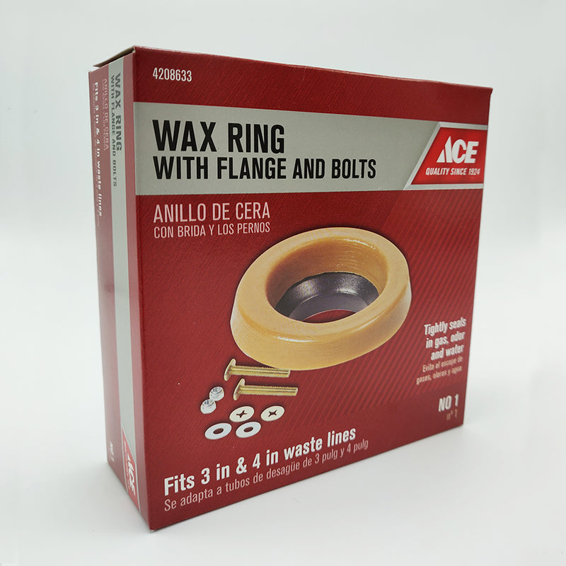 Ace Toilet Bowl Gasket with Wax & Flange