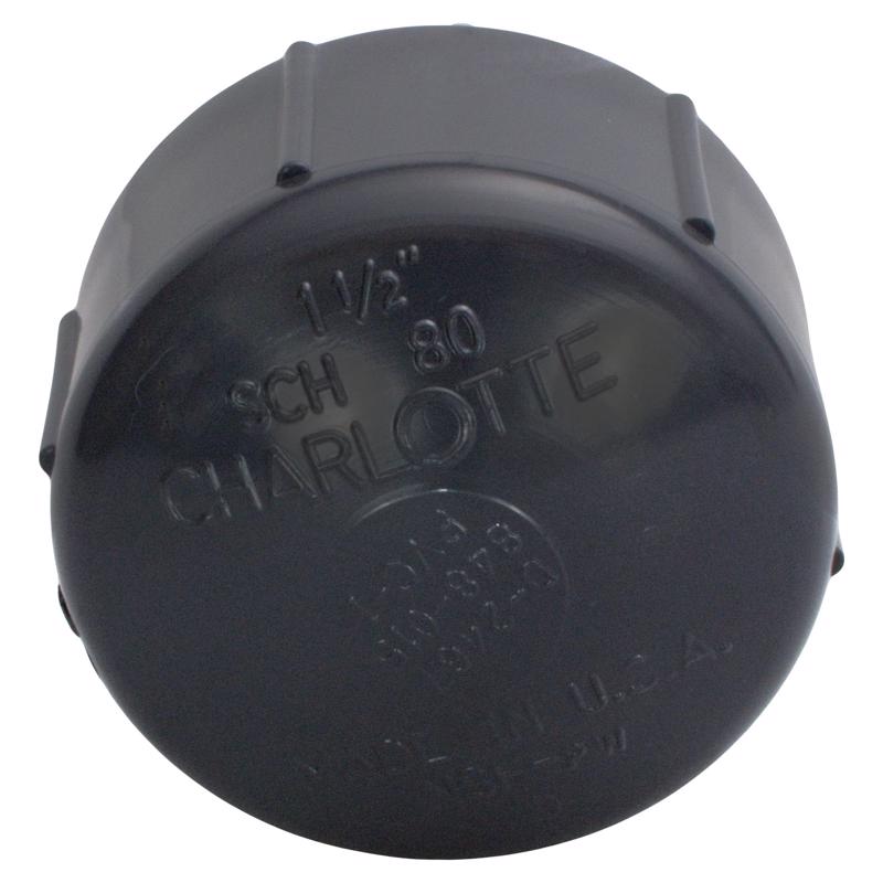 Charlotte Pipe Schedule 80 1/2 in. FPT X 1/2 in. D FPT PVC Threaded Cap 1 pk