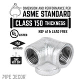 STZ Industries 1/2 in. FIP each X 1/2 in. D FIP 1/2 in. D FIP Galvanized Malleable Iron Side Out Elb