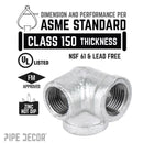 STZ Industries 1/2 in. FIP each X 1/2 in. D FIP 1/2 in. D FIP Galvanized Malleable Iron Side Out Elb