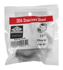 FEMALE ELBOW 90 1/2" SS