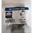 FEMALE ELBOW 90 3/4" SS