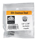 HEX BUSHING 1/4X1/8" SS