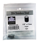 NIPPLE SS 1/8"XCLOSE