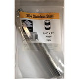 NIPPLE SS 1/4" X 6"