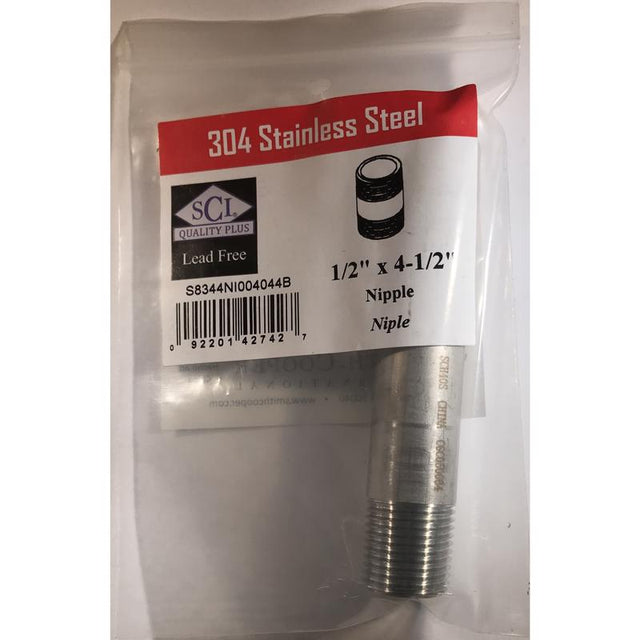 NIPPLE SS 1/2" X 4.5"