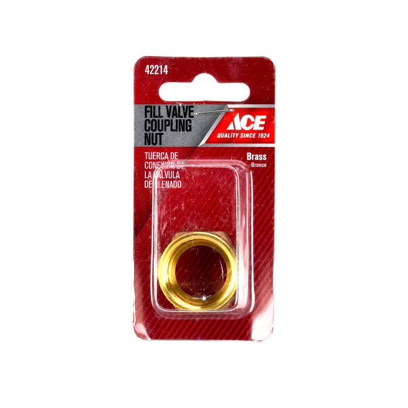 Ace Fill Valve Coupling Nut Brass