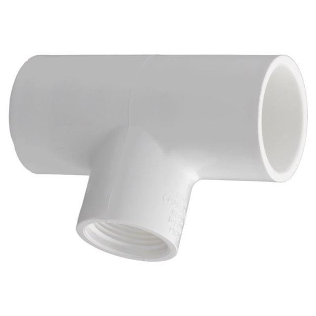 TEE PVC40 1X1"SX1/2"FPT
