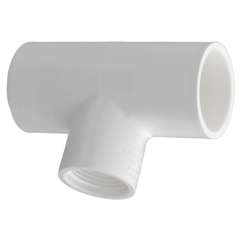 TEE PVC40 1X1"SX1/2"FPT