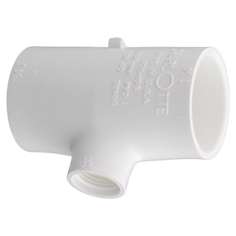 TEE PVC1.25X1.25SX1/2FPT