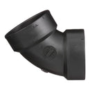 Charlotte Pipe 1-1/2 in. Hub X 1-1/2 in. D Hub ABS 60 Degree Elbow