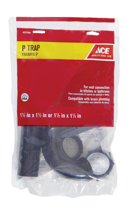 P TRAP 1-1/2 BLACK
