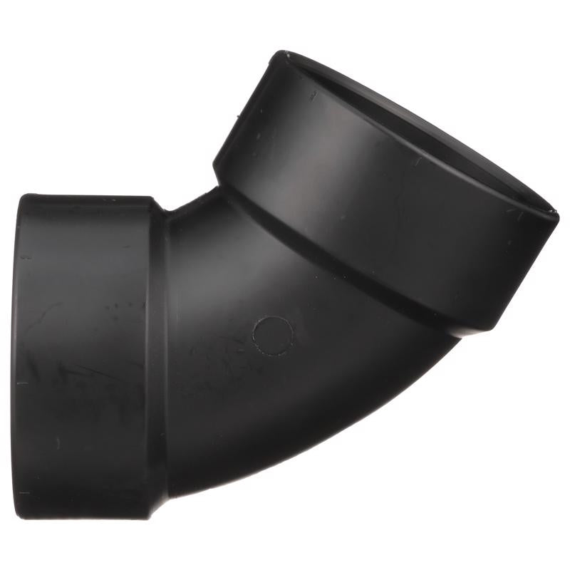 Charlotte Pipe 3 in. Hub X 3 in. D Hub ABS 60 Degree Elbow