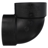 Charlotte Pipe 3 in. Hub X 3 in. D Hub ABS Elbow