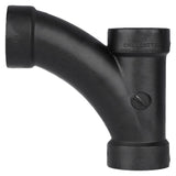 Charlotte Pipe 1-1/2 in. Hub X 1-1/2 in. D Hub ABS Long Turn Tee Wye