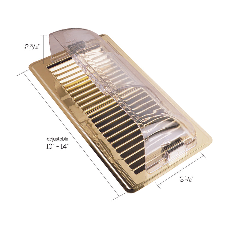 Deflect-O 3 in. H X 14 in. W 1-Way Gold Plastic Air Deflector