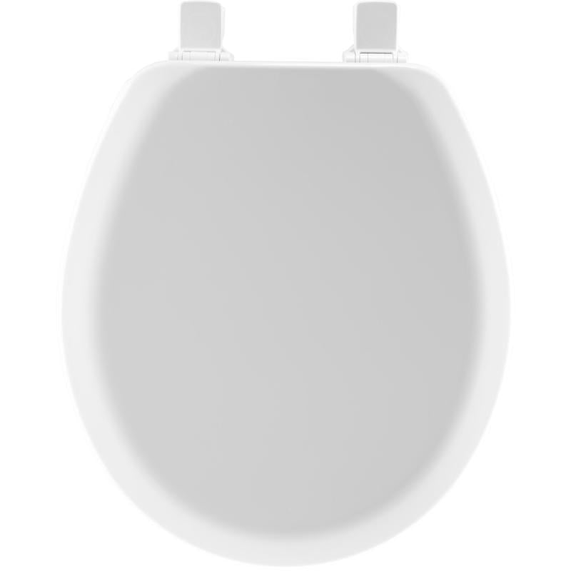 Mayfair by Bemis Cameron Round White Enameled Wood Toilet Seat