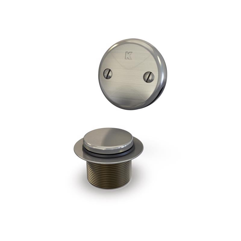 Keeney Foot Lok Stop 1-1/2 in. D Brushed Plastic Bath Drain
