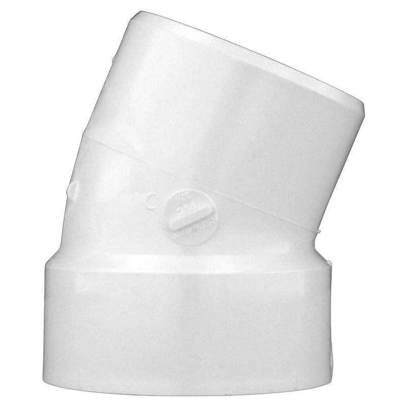 Charlotte Pipe 3 in. Hub X 3 in. D Spigot PVC Elbow 1 pk