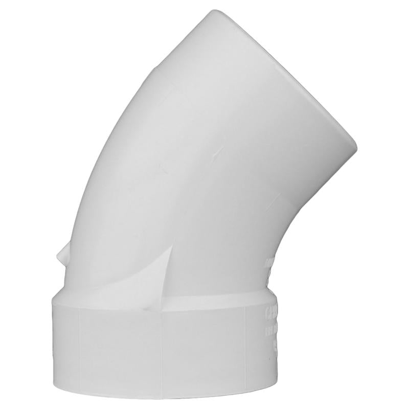 Charlotte Pipe Schedule 30 3 in. 3 in. D PVC 45 Degree Street Elbow 1 pk