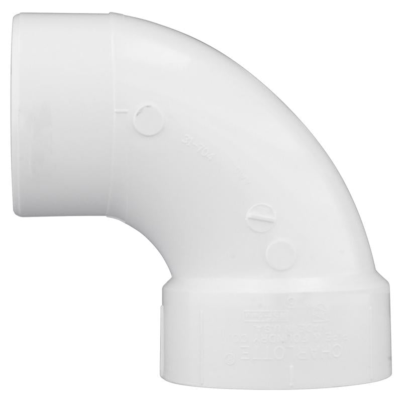 Charlotte Pipe Schedule 30 3 in. 3 in. D PVC 90 Degree Street Elbow 1 pk