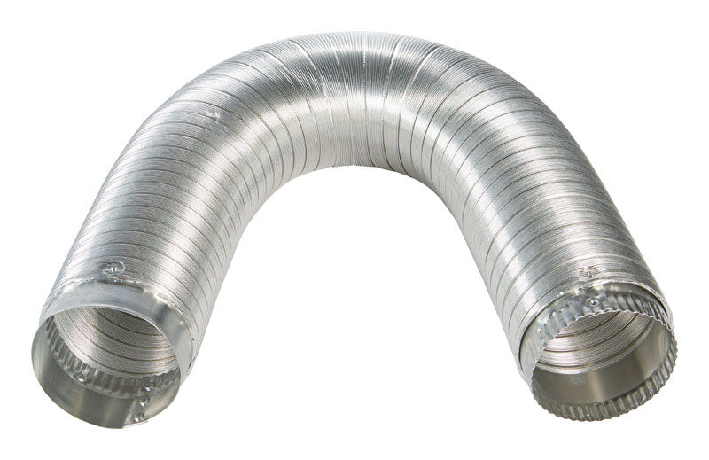 Ace 8 ft. L X 4 in. D Black/Silver Aluminum Duct