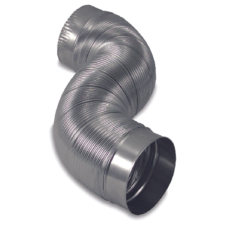 Ace 8 ft. L X 4 in. D Black/Silver Aluminum Duct