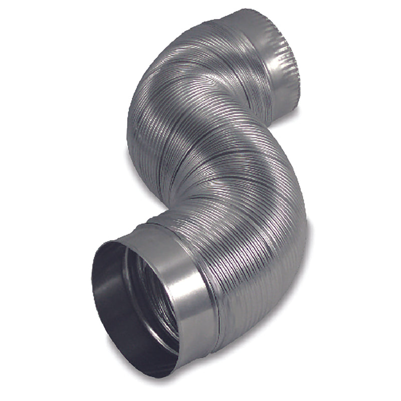 Ace 8 ft. L X 4 in. D Black/Silver Aluminum Duct