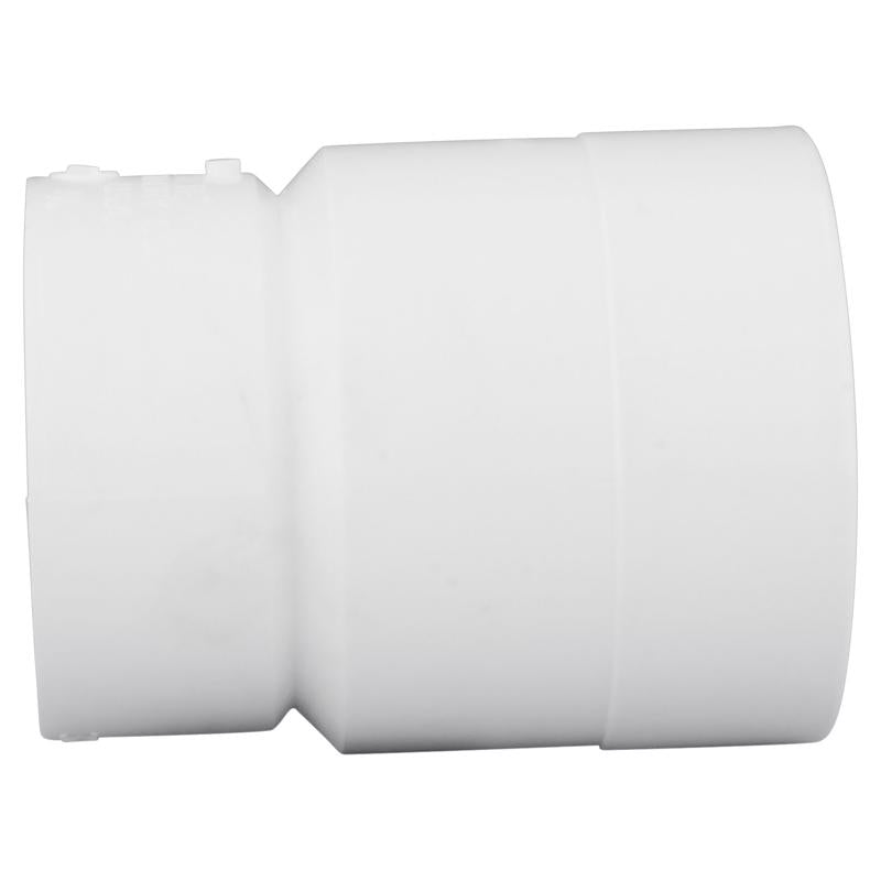 Charlotte Pipe 3 in. Hub X 4 in. D Spigot PVC Pipe Adapter 1 pk