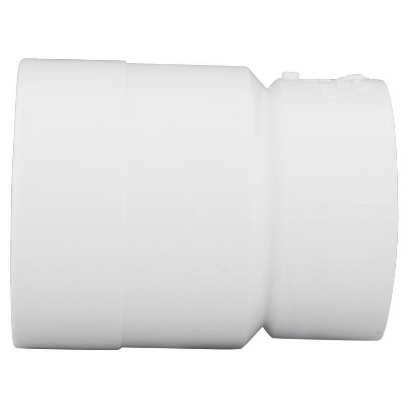 Charlotte Pipe 3 in. Hub X 4 in. D Spigot PVC Pipe Adapter 1 pk