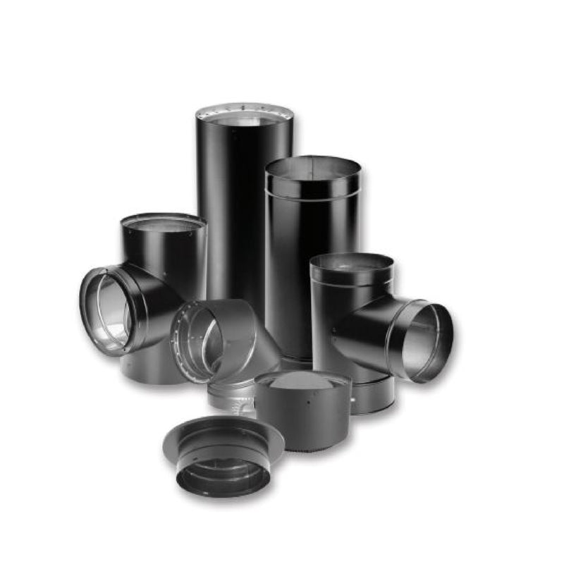 DuraVent DuraBlack 6 in. D X 6 in. D 45 deg Galvanized Steel Stove Pipe Elbow