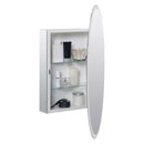 Zenna Home 31 in. H X 21 in. W X 4 in. D Oval Medicine Cabinet/Mirror