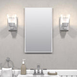 Zenna Home 26 in. H X 16 in. W X 4-1/2 in. D Rectangle Medicine Cabinet/Mirror