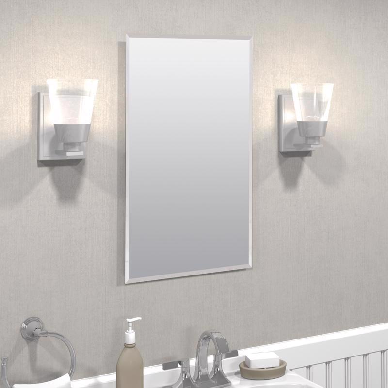 Zenna Home 26 in. H X 16 in. W X 4-1/2 in. D Rectangle Medicine Cabinet/Mirror