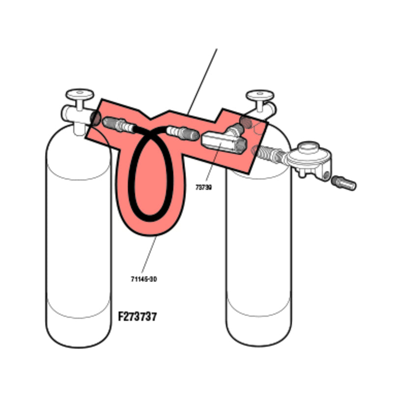 Mr. Heater 30 inch ft. L Brass/Plastic Two Tank Hook Up Kit