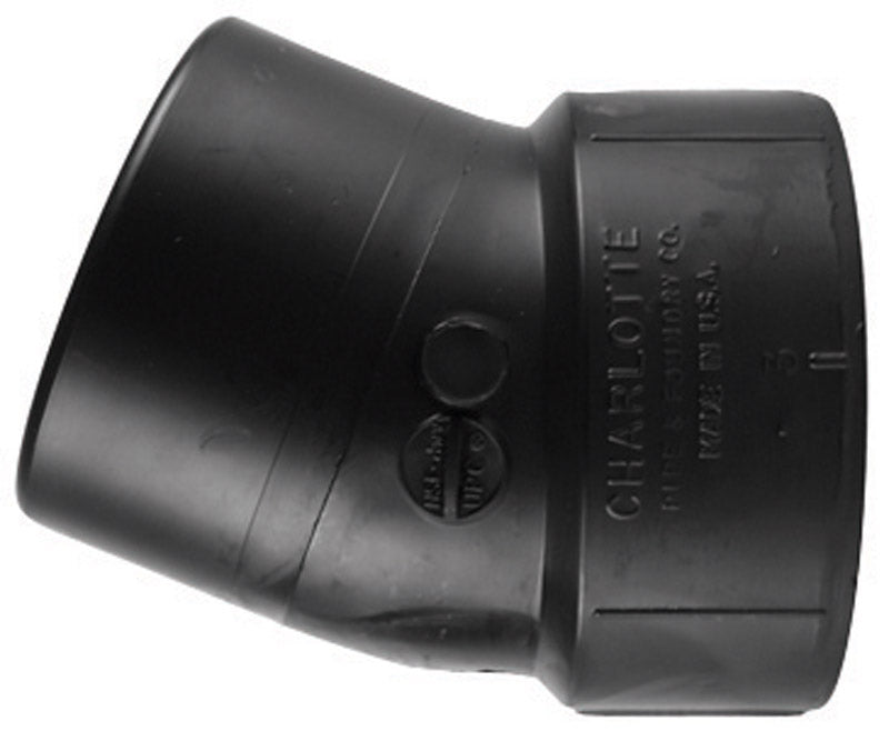 ABS ELBOW 4"HUBXSLIP