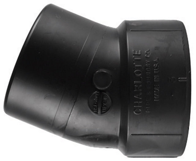 ABS ELBOW 4"HUBXSLIP