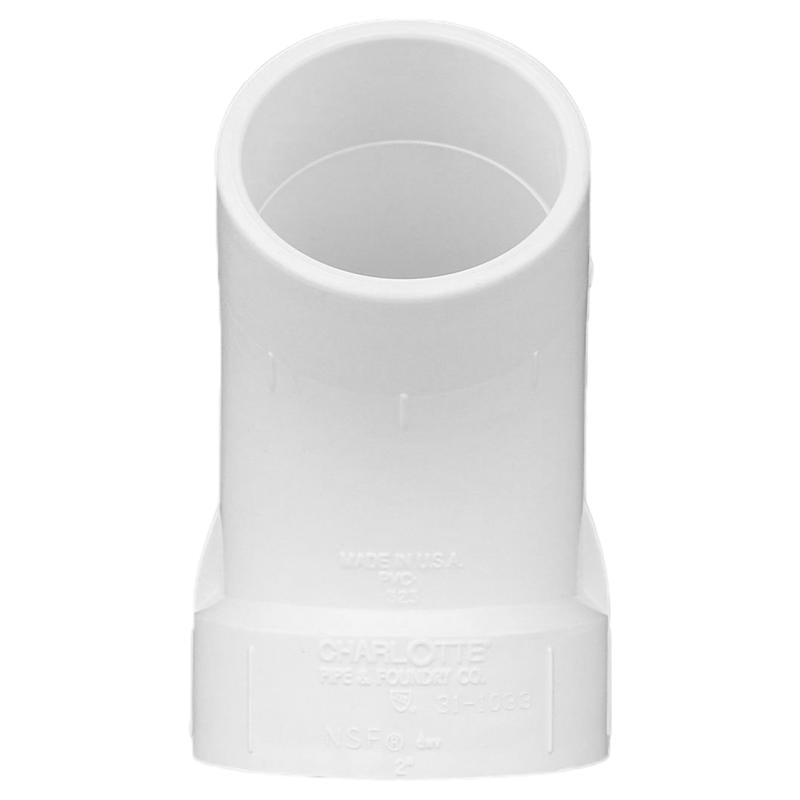 Charlotte Pipe Schedule 40 2 in. Hub X 2 in. D Spigot PVC Street Elbow 1 pk