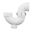 Charlotte Pipe 1-1/2 in. Hub X 1-1/2 in. D Hub PVC P-Trap with Clean Out 1 pk
