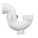 Charlotte Pipe 1-1/2 in. Hub X 1-1/2 in. D Hub PVC P-Trap with Clean Out 1 pk