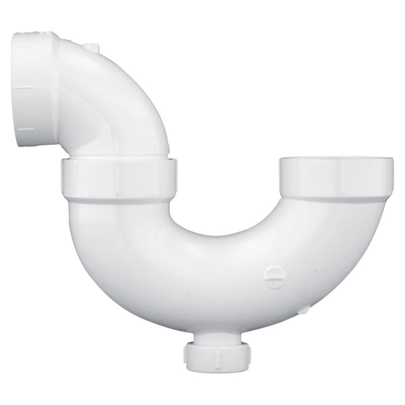 Charlotte Pipe Schedule 40 1-1/2 in. Hub X 1-1/2 in. D Hub PVC P-Trap with Clean Out 1 pk