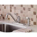 Moen Lindley One Handle Chrome Kitchen Faucet Side Sprayer Included