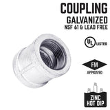 STZ Industries 3 in. FIP each X 3 in. D FIP Galvanized Malleable Iron Coupling